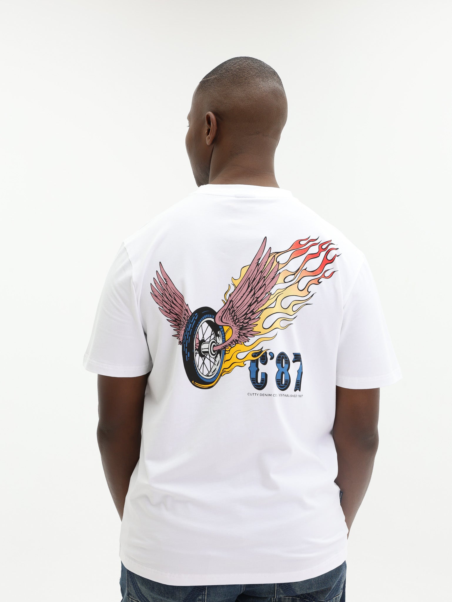 Cutty T-Shirt Flames C87 White